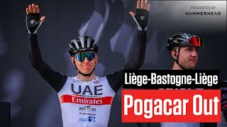 POGACAR CRASHES OUT Of Liège-Bastogne-Liège 2023